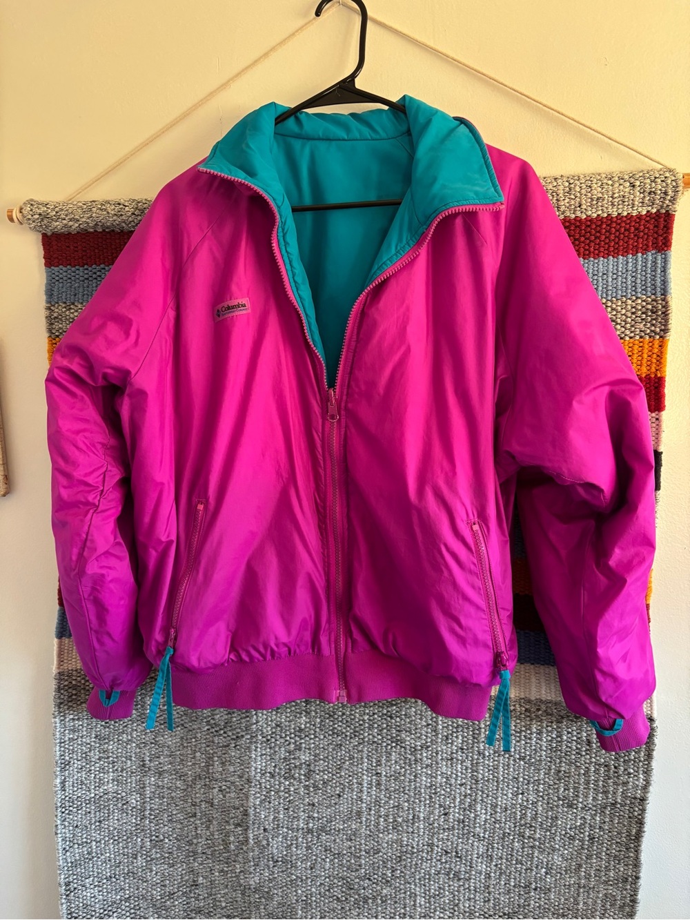 Columbia Reversible Jacket, Pink & Blue